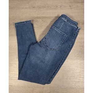 Free People Jeans Womens 30 Blue Denim High Rise Tie‎ Closure Stretch 30" Inseam